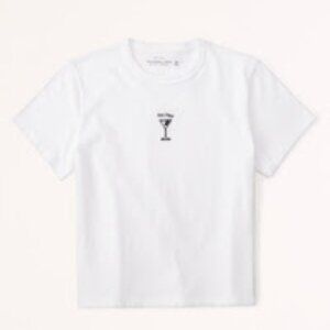 Abercrombie & Fitch Short-Sleeve Martini Graphic Skimming Tee